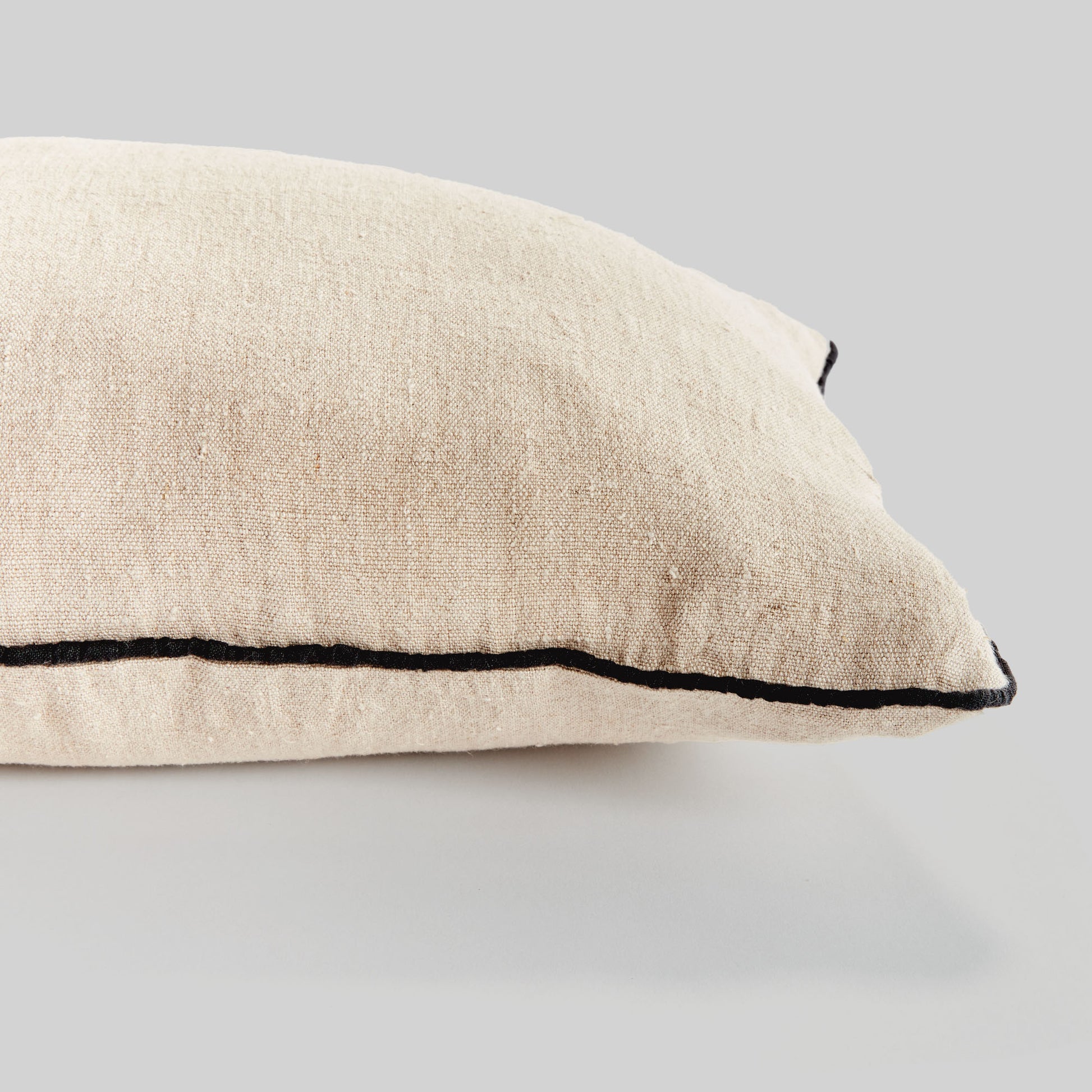 Oatmeal jacquard woven lumbar pillow for home decor and accessories.