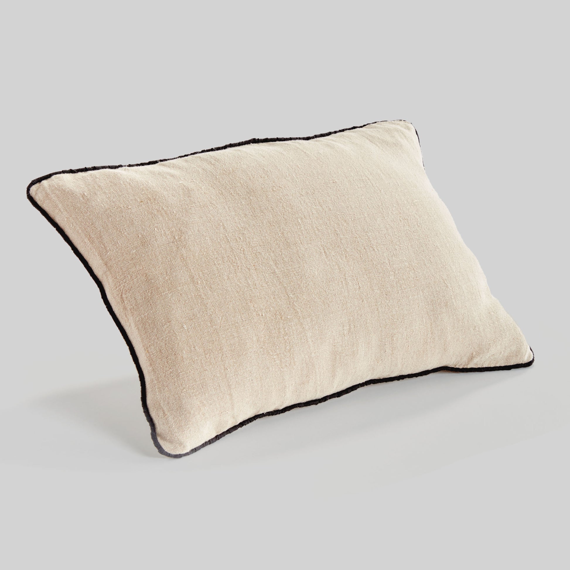 Oatmeal jacquard woven lumbar pillow for home decor and accessories.