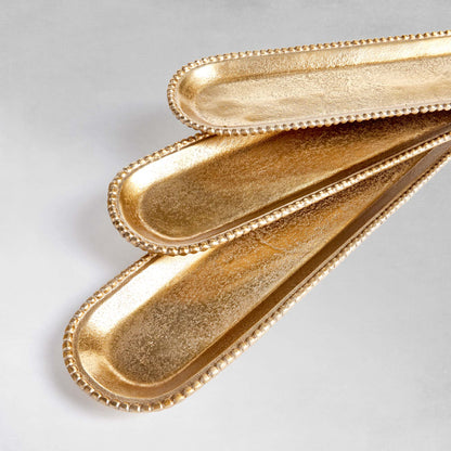Gold aluminum decorative trays 42 inch (set of 3) - stylish home accent (Image4).