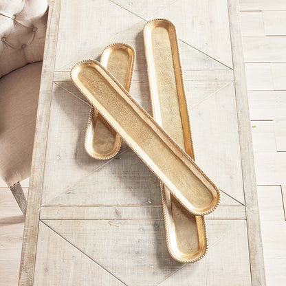 Gold aluminum decorative trays 42 inch (set of 3) - stylish home accent (Image5).
