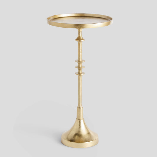 Gold antique brass accent side table - stylish home accent (Image1).