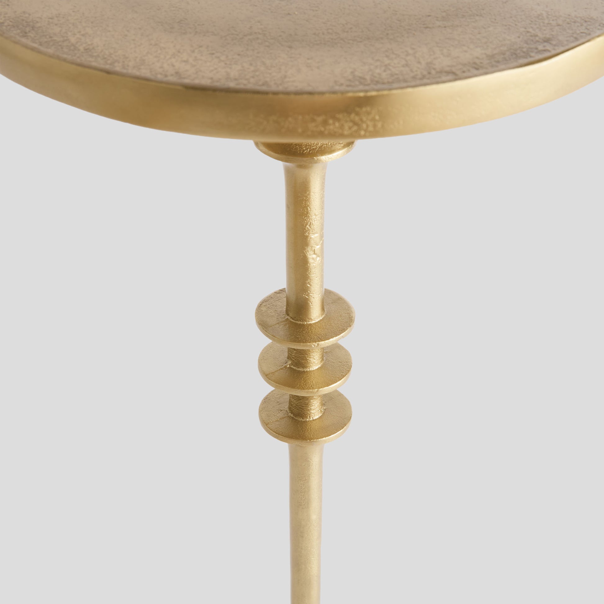 Gold antique brass accent side table - stylish home accent (Image3).