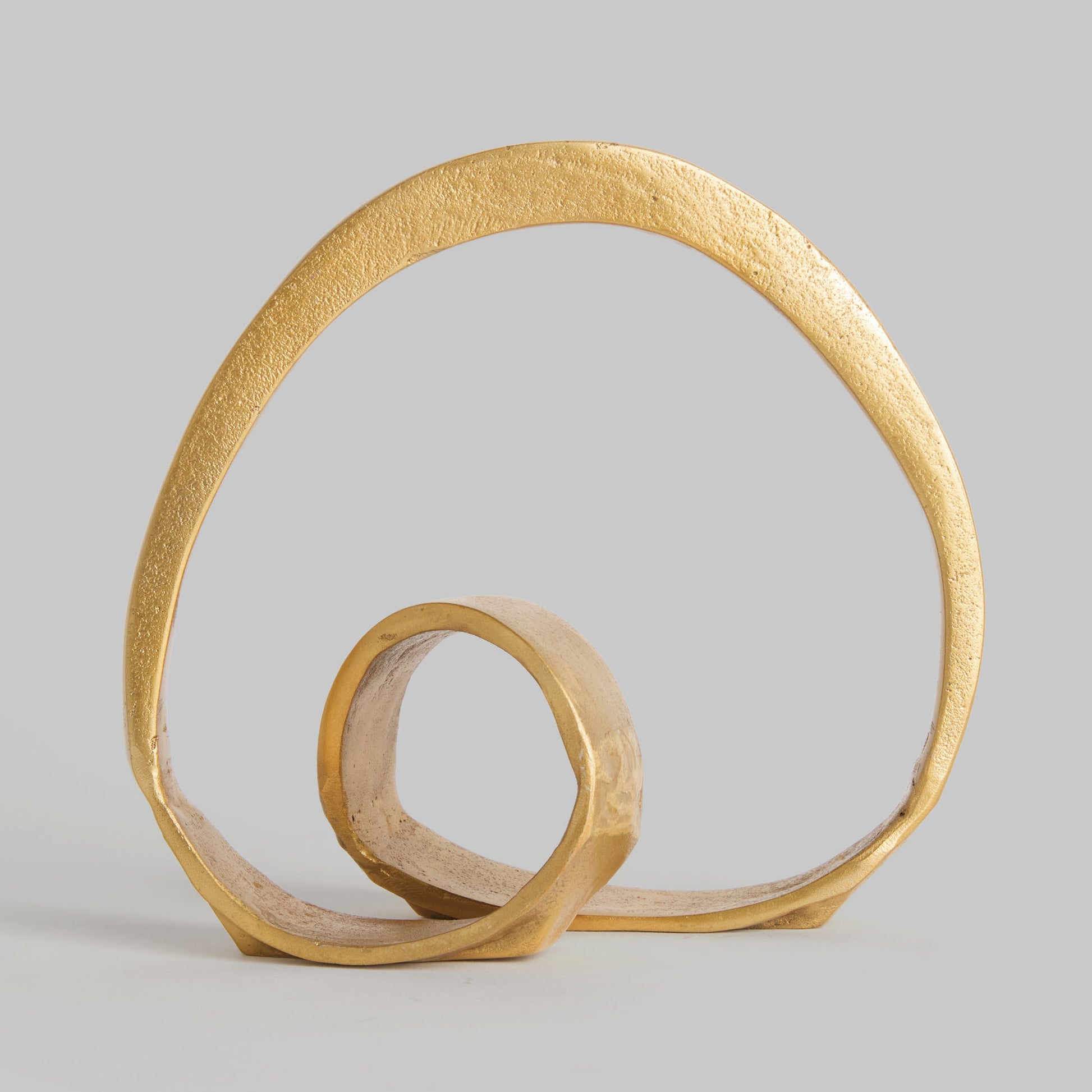 Gold cast aluminum sculpture - stylish home accent (Image2).