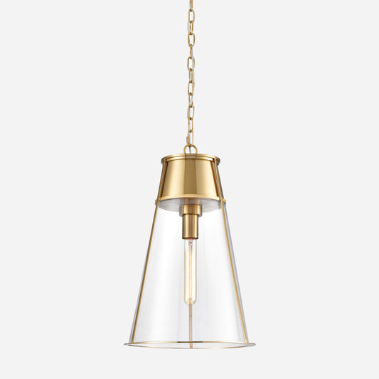 Gold glass pendant 12 inch - stylish home accent (Image1).