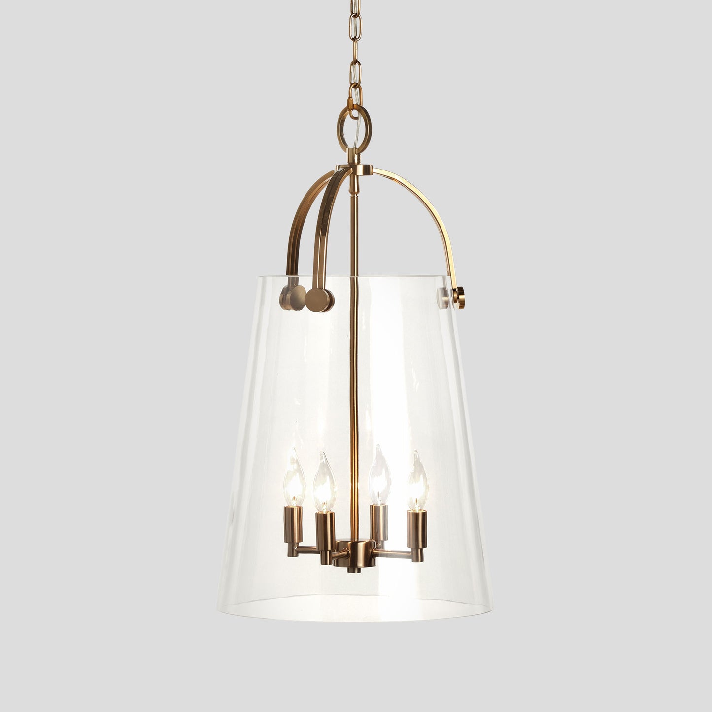 Gold glass pendant 15 inch - stylish home accent (Image1).