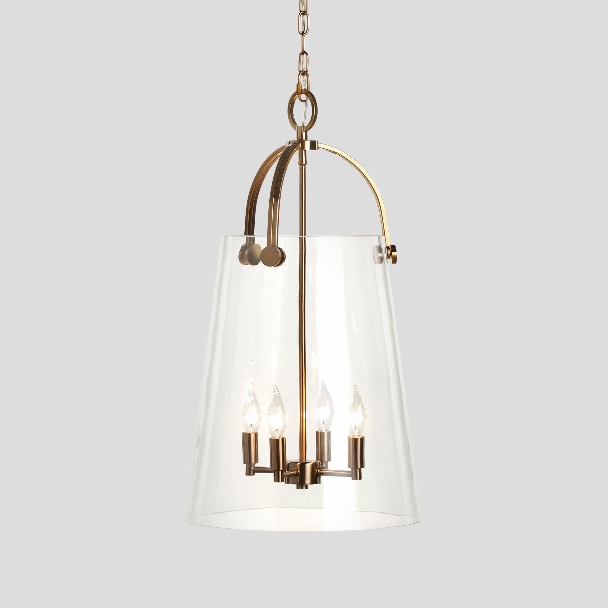 Gold glass pendant 15 inch - stylish home accent (Image1).