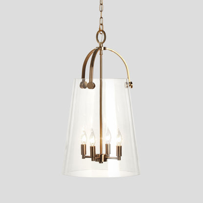 Gold glass pendant 15 inch - stylish home accent (Image1).