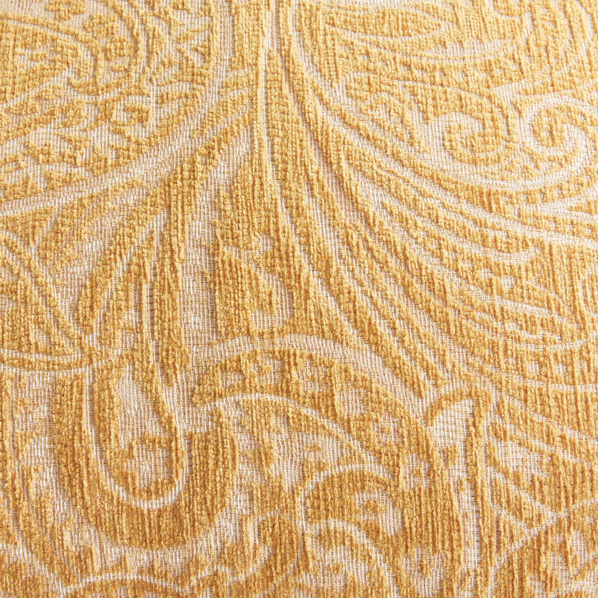 Goldenrod paisley square indoor-outdoor pillow 24 inch - stylish home accent (Image2).