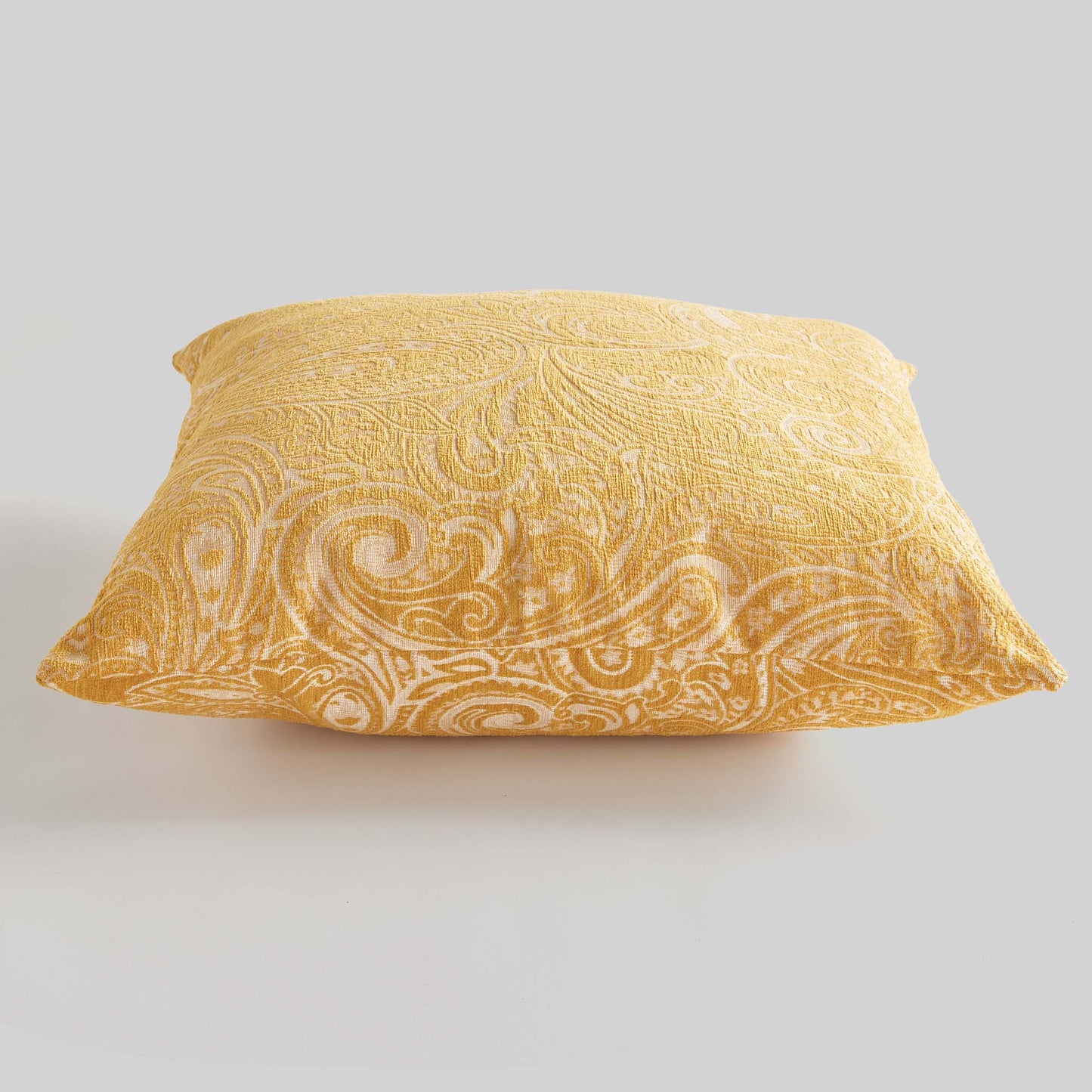 Goldenrod paisley square indoor-outdoor pillow 24 inch - stylish home accent (Image3).