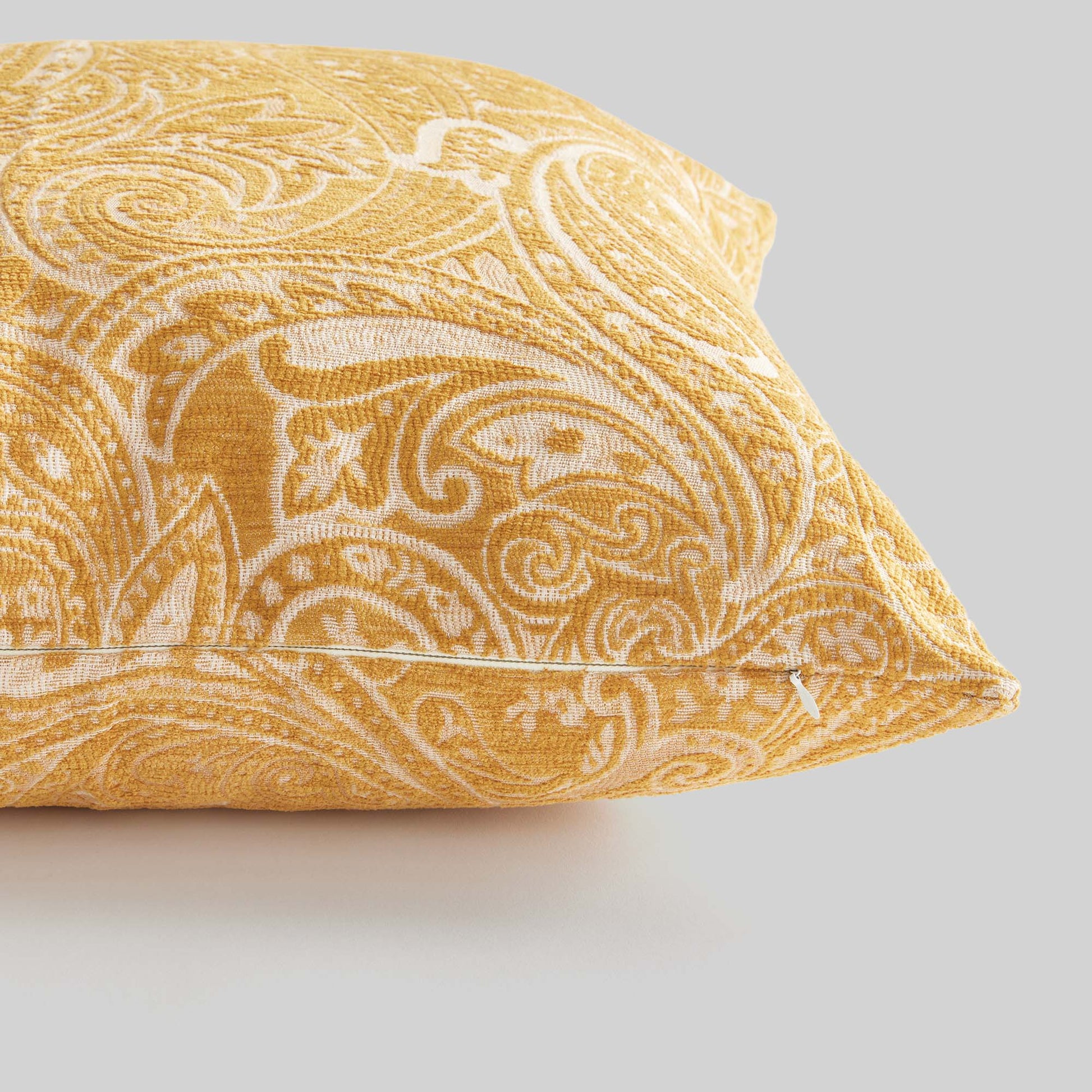 Goldenrod paisley square indoor-outdoor pillow 24 inch - stylish home accent (Image4).