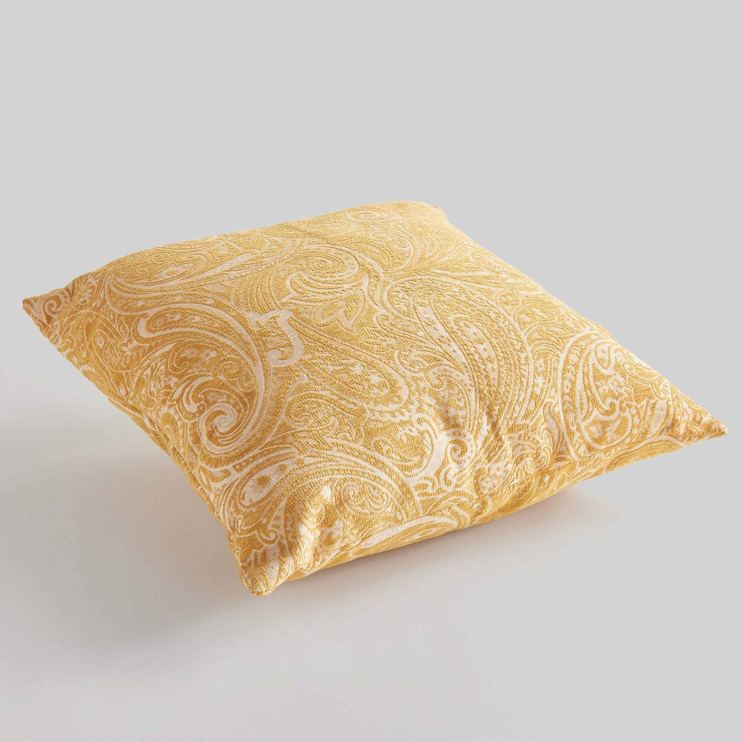 Goldenrod paisley square indoor-outdoor pillow 24 inch - stylish home accent (Image6).