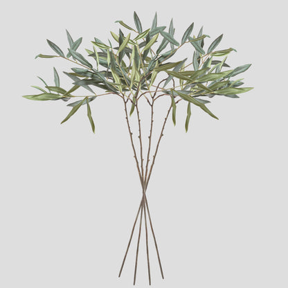 Gray-green faux olive stems (set of 4) - stylish home accent (Image2).