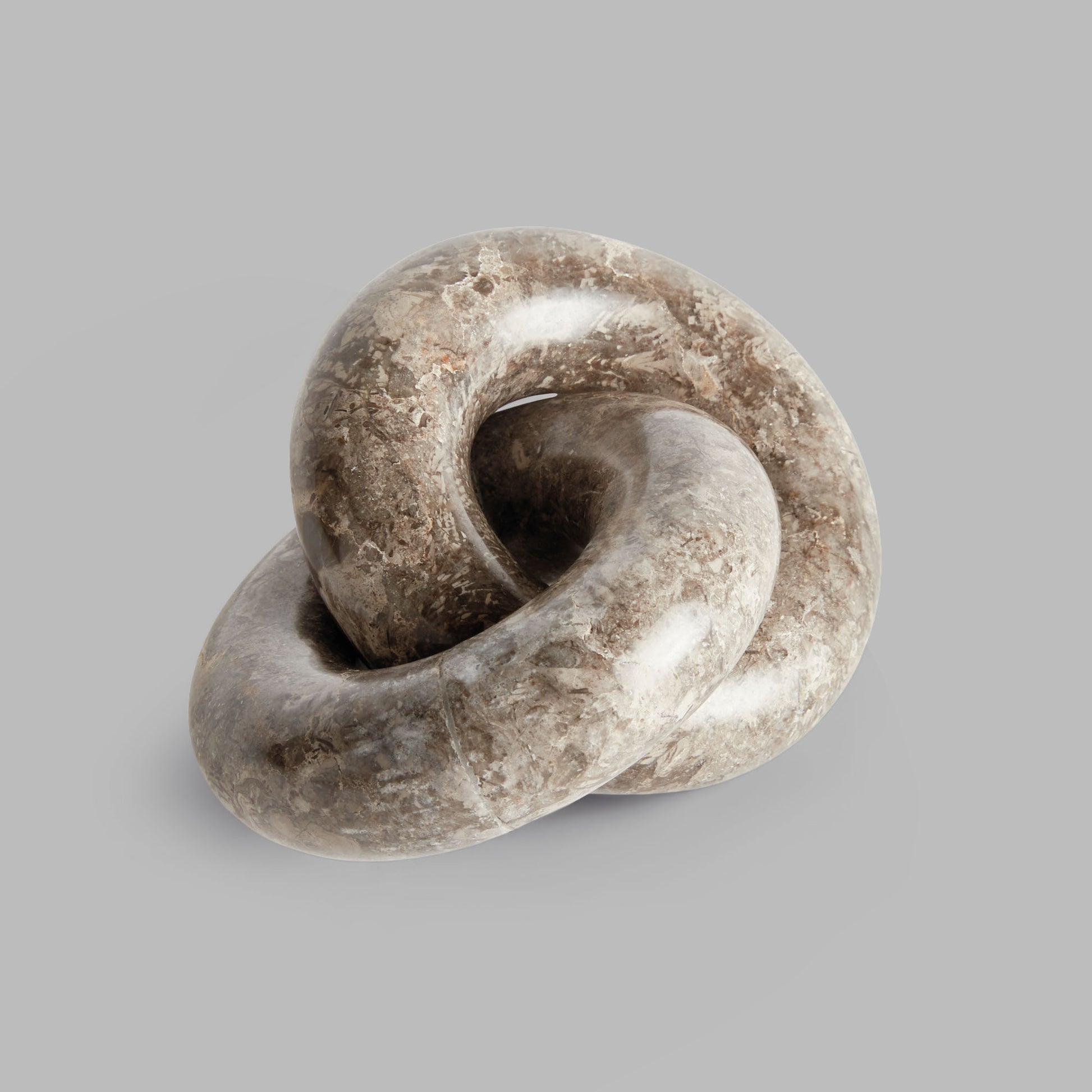 Gray marble linked rings sculpture - stylish home accent (Image5).