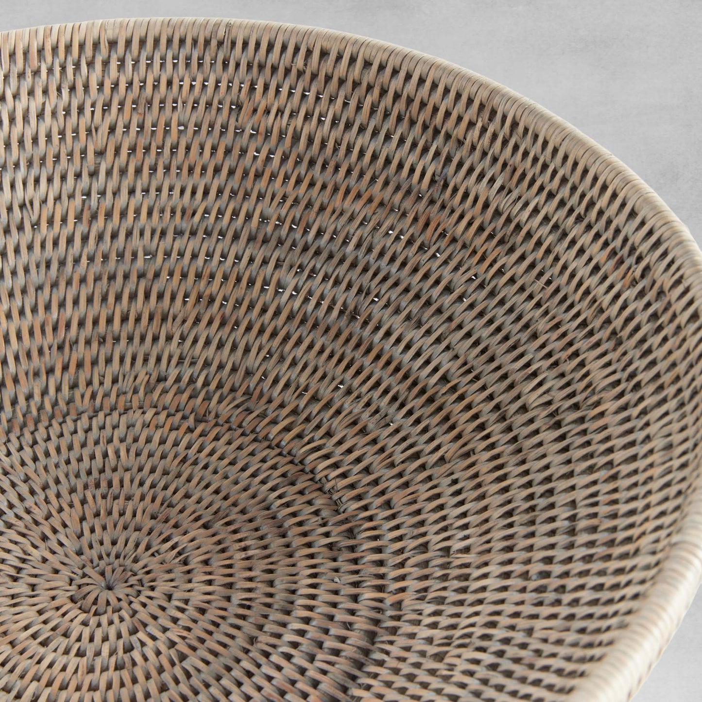 Graywash rattan offering bowl 16 inch - stylish home accent (Image2).