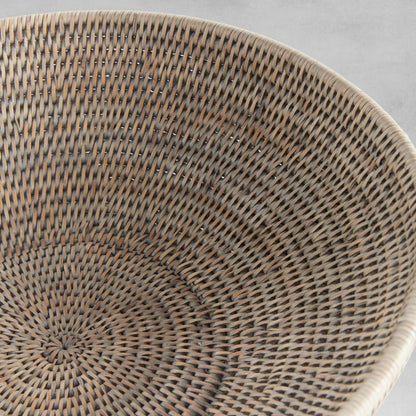 Graywash rattan offering bowl 16 inch - stylish home accent (Image2).