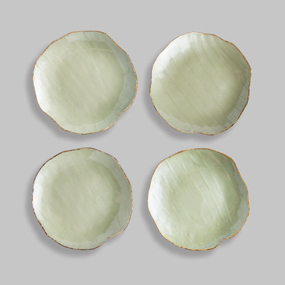 Green decorative petite trays (set of 4) - stylish home accent (Image1).
