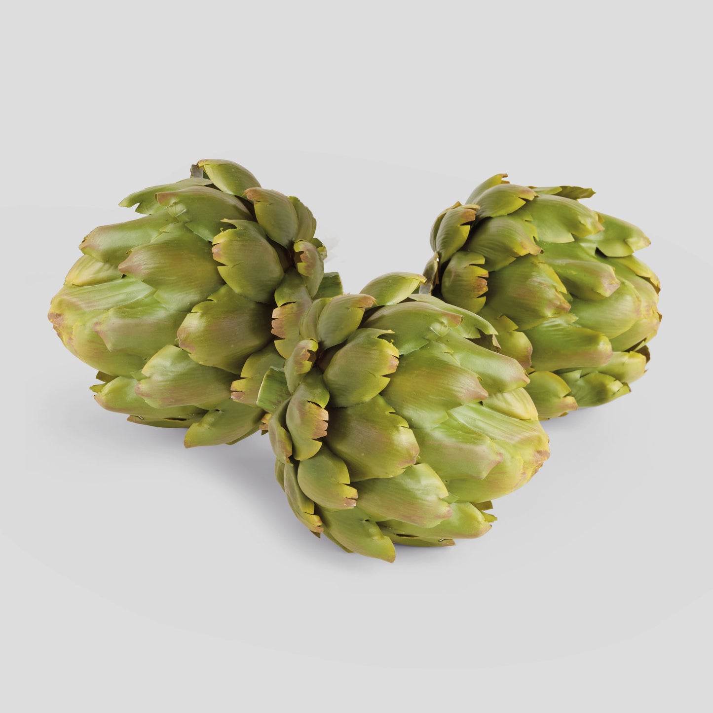 Green faux artichokes (set of 3) - stylish home accent (Image1).