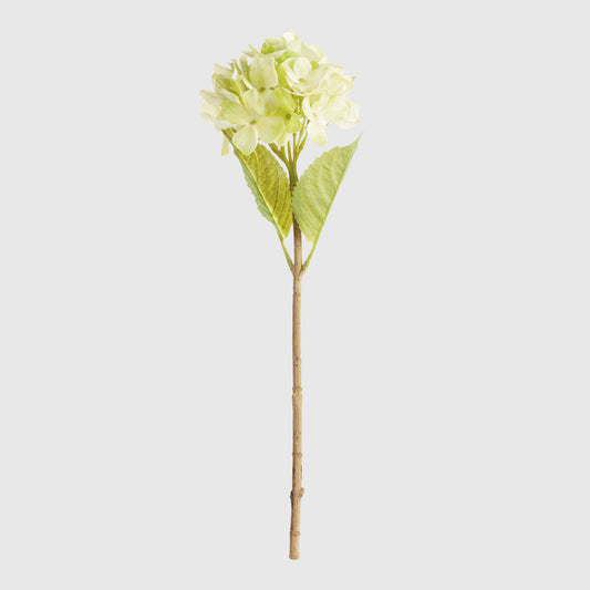 Green faux hydrangea stems (set of 6) - stylish home accent (Image1).