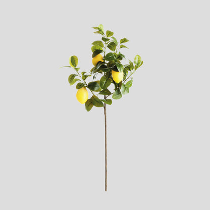 Green faux lemon stems (set of 4) - stylish home accent (Image1).
