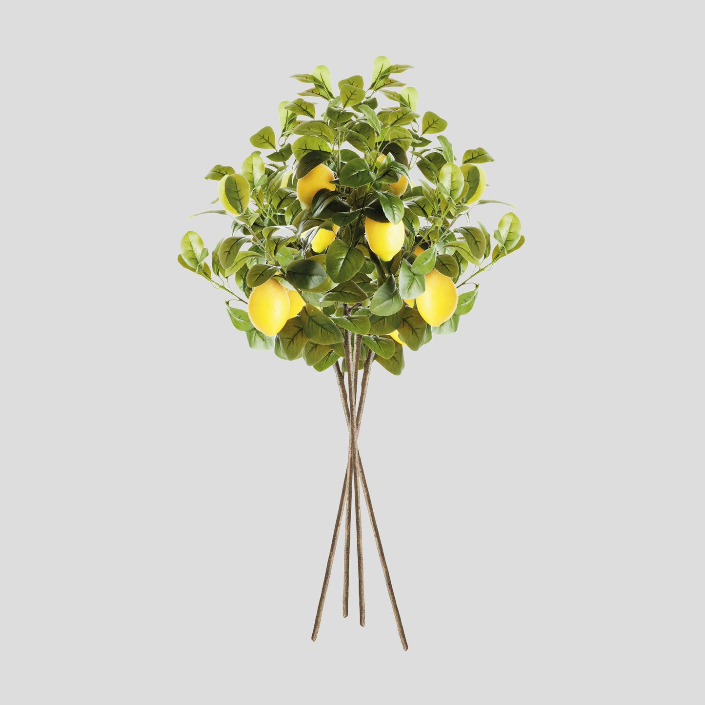 Green faux lemon stems (set of 4) - stylish home accent (Image2).