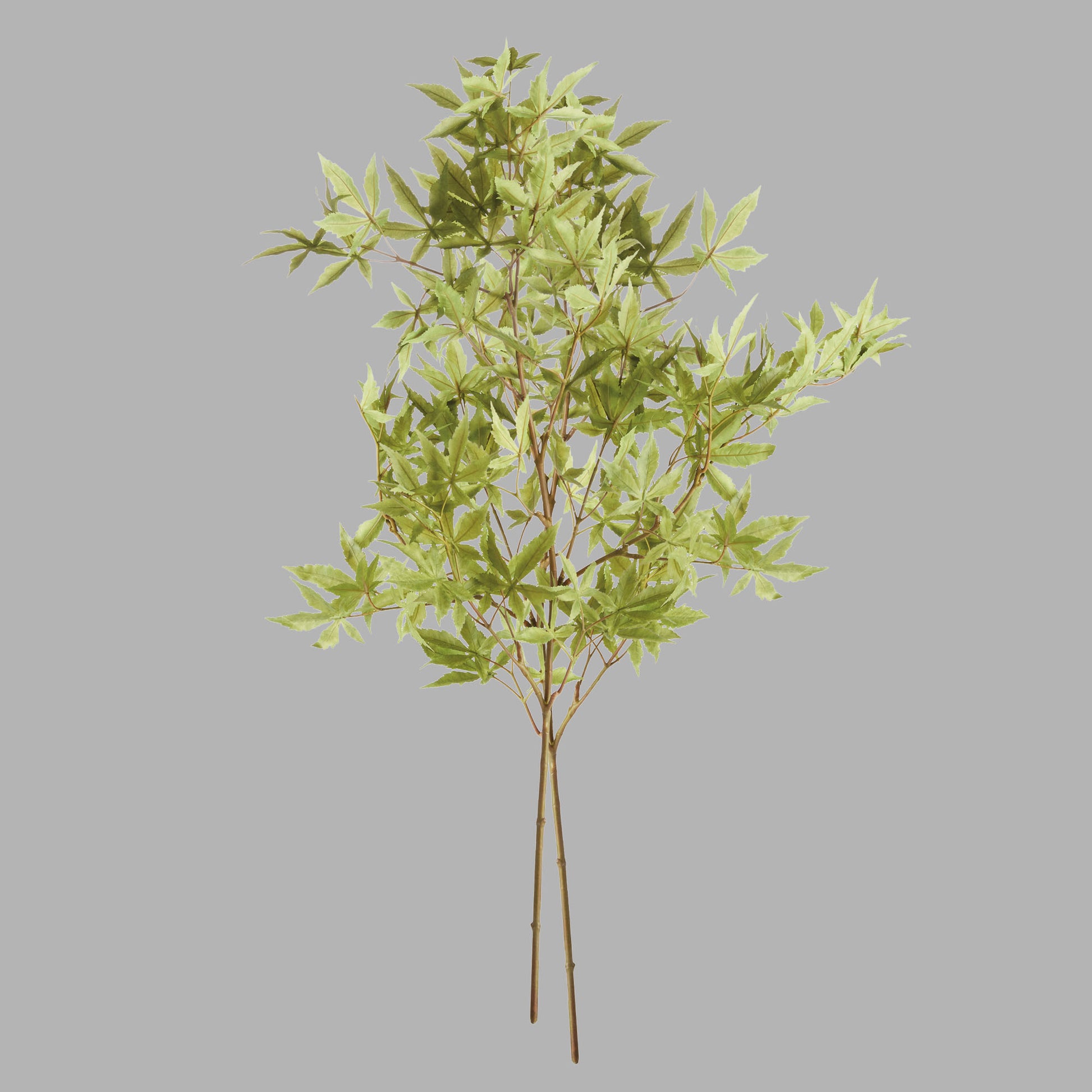 Green faux maple leaf branches (set of 2) - stylish home accent (Image2).