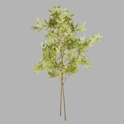 Green faux maple leaf branches (set of 2) - stylish home accent (Image2).