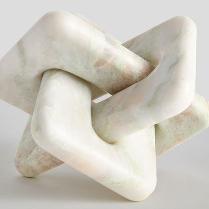Green marble knot sculpture - stylish home accent (Image2).