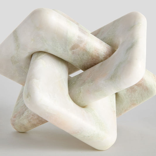 Green marble knot sculpture - stylish home accent (Image2).