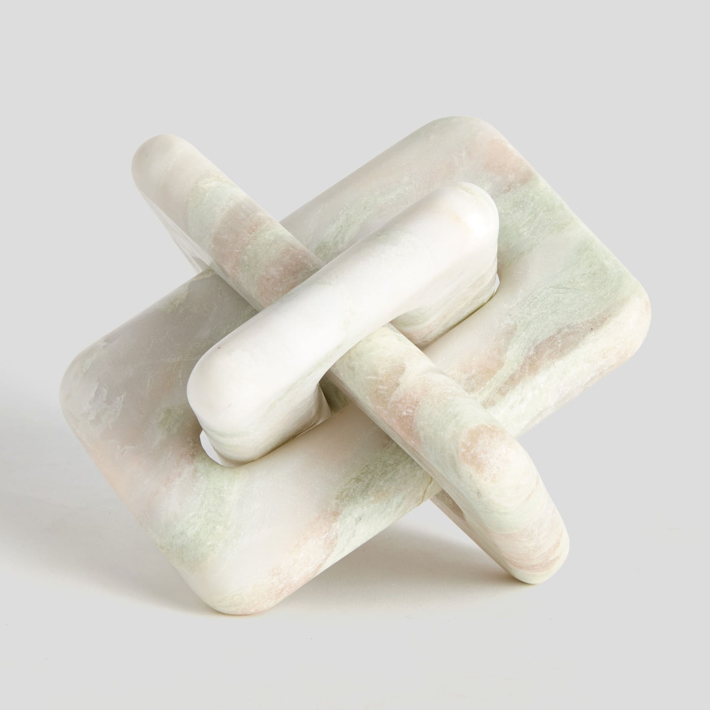 Green marble knot sculpture - stylish home accent (Image3).