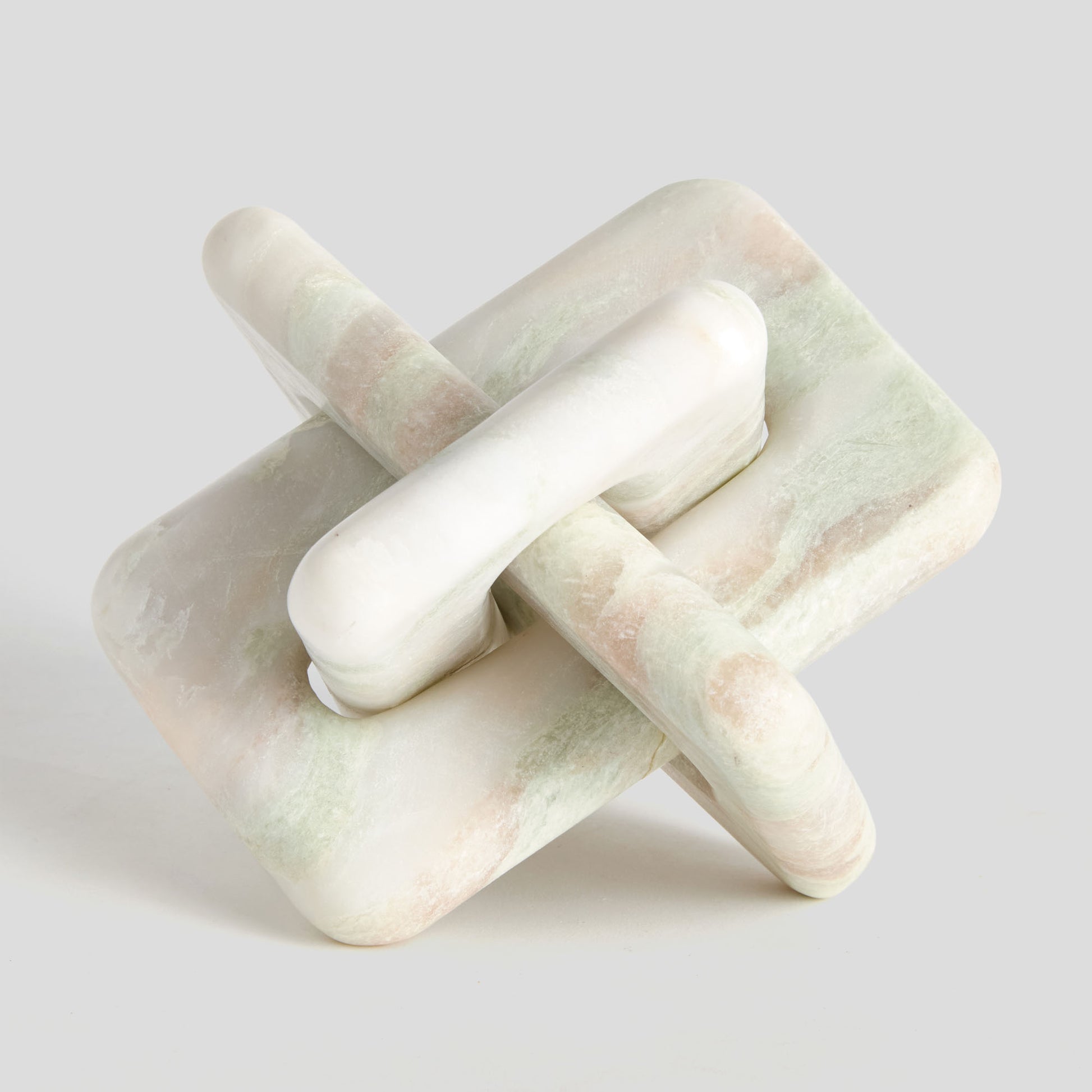 Green marble knot sculpture - stylish home accent (Image3).