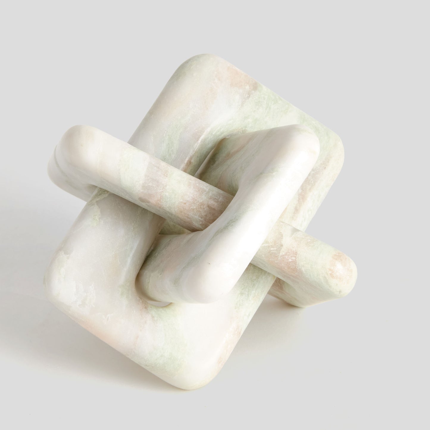 Green marble knot sculpture - stylish home accent (Image4).