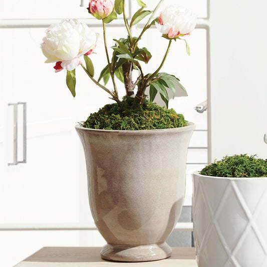 Green reactive glaze ceramic outdoor pots (set of 2) - stylish home accent (Image2).