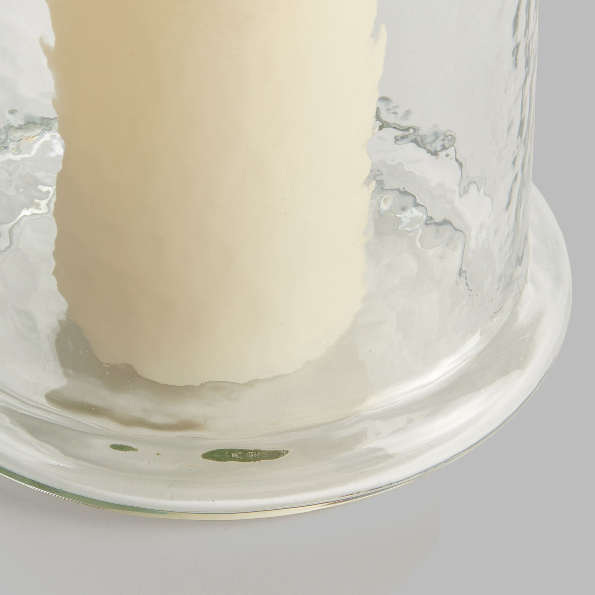 Hammered clear glass large hurricane - stylish home accent (Image5).