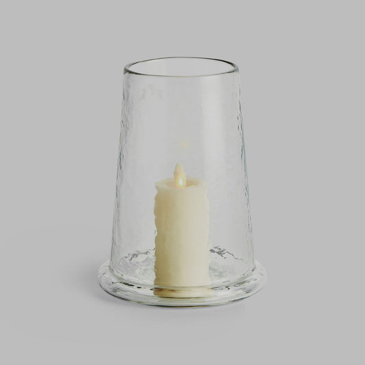 Hammered glass small hurricane - stylish home accent (Image5).