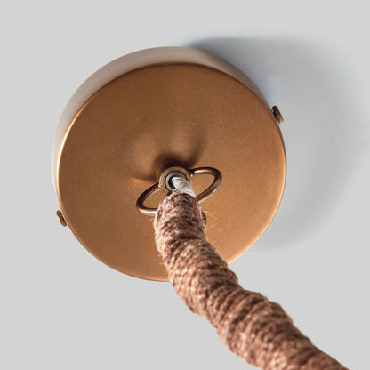 Honey brown rattan bell-shaped pendant 30 inch - stylish home accent (Image2).