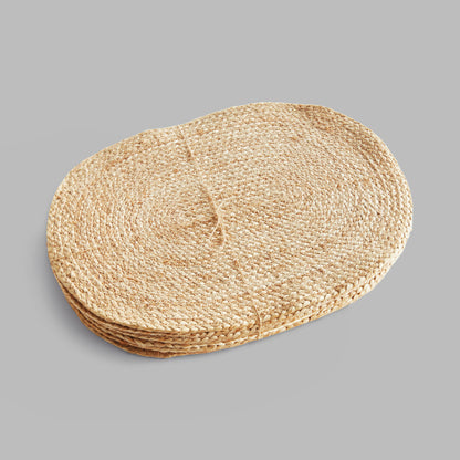 Jute coil oval placemats (set of 8) - stylish home accent (Image3).