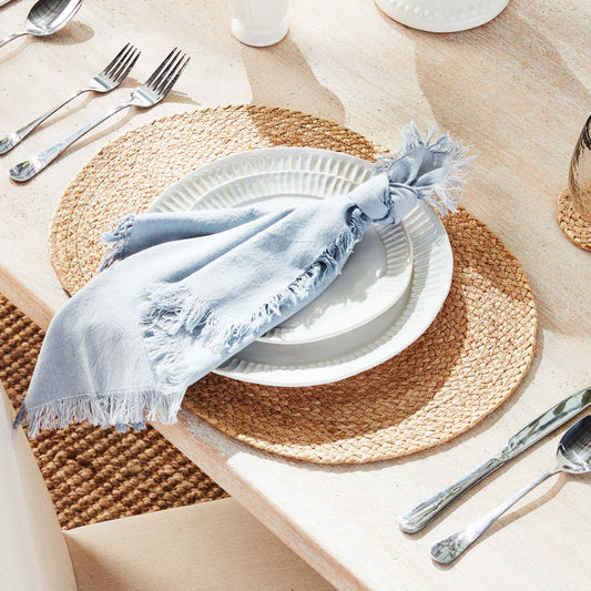 Jute coil oval placemats (set of 8) - stylish home accent (Image1).