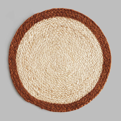 Jute coil round placemats (set of 8) - stylish home accent (Image3).