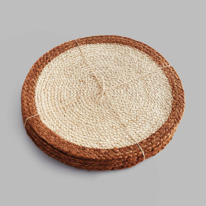 Jute coil round placemats (set of 8) - stylish home accent (Image4).