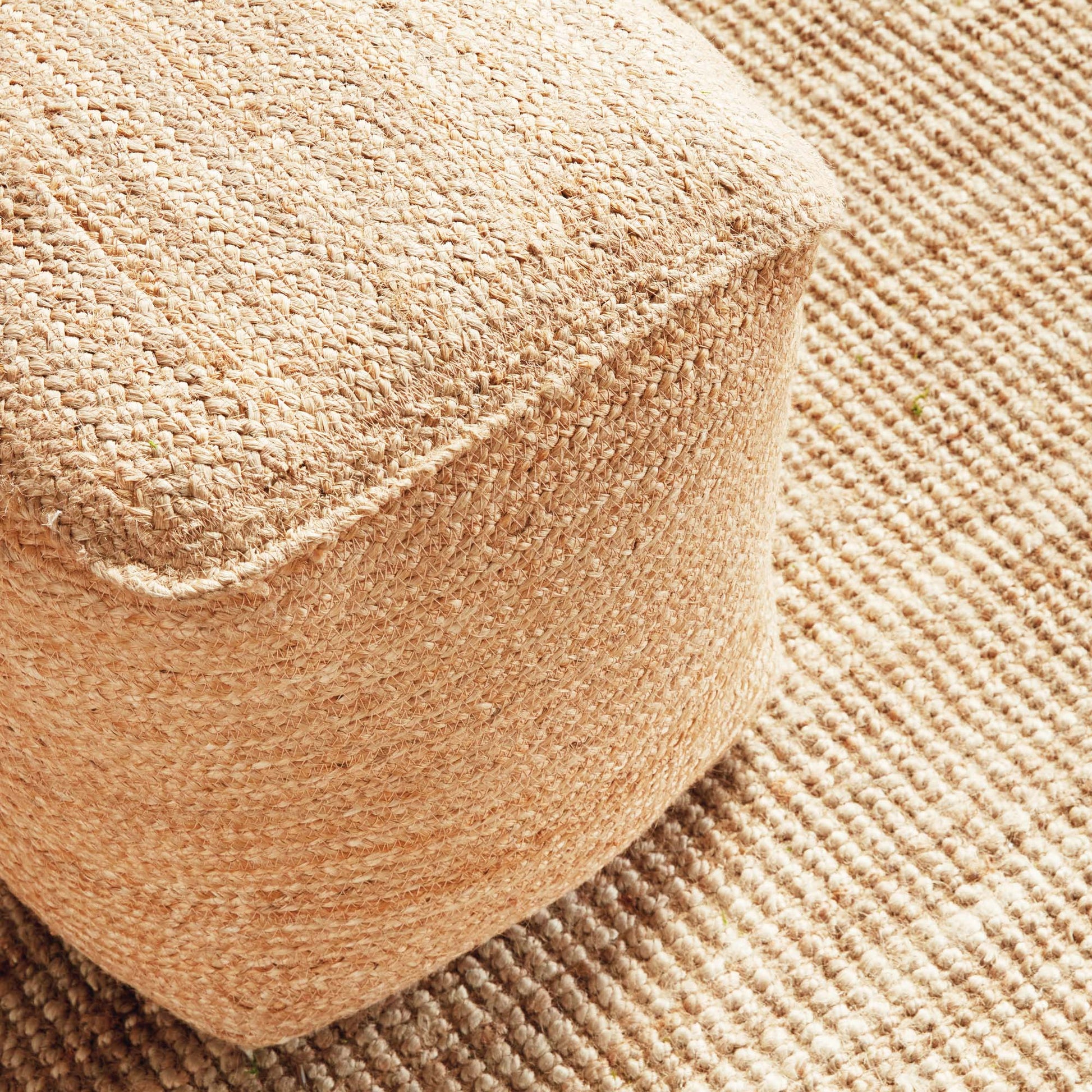 Jute square pouf - stylish home accent (Image4).