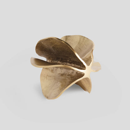 Large gold cast aluminum sculpture - stylish home accent (Image1).