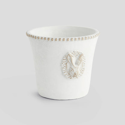 Large speckled concrete rabbit planter - stylish home accent (Image1).