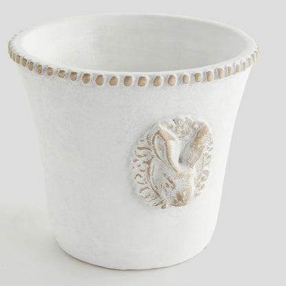 Large speckled concrete rabbit planter - stylish home accent (Image3).