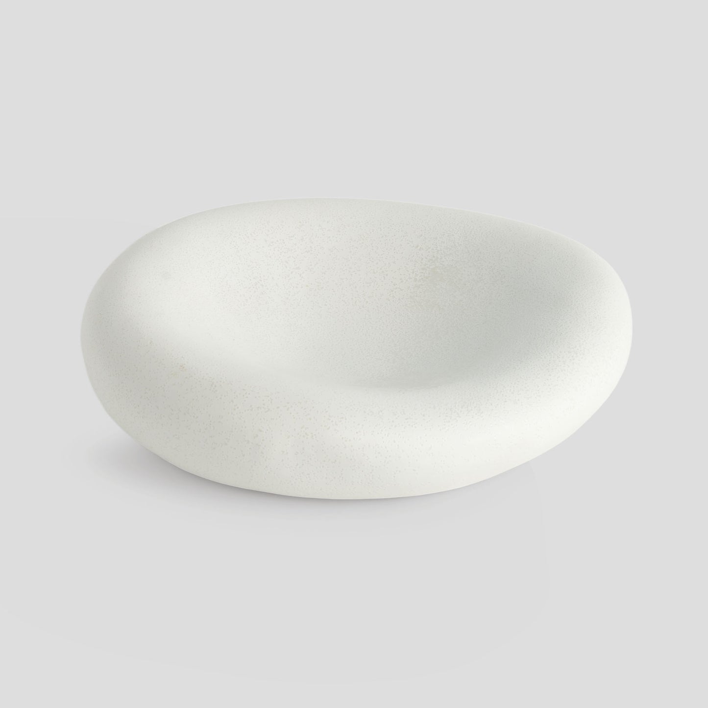 Large white stoneware tray - stylish home accent (Image1).