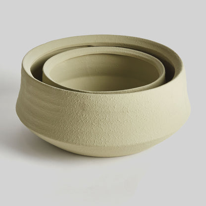 Leaf green terracotta decorative bowls (set of 2) - stylish home accent (Image2).