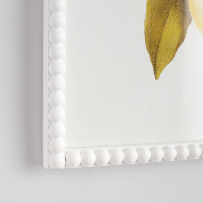 Lemon cuttings white wood framed wall art (set of 3) - stylish home accent (Image2).
