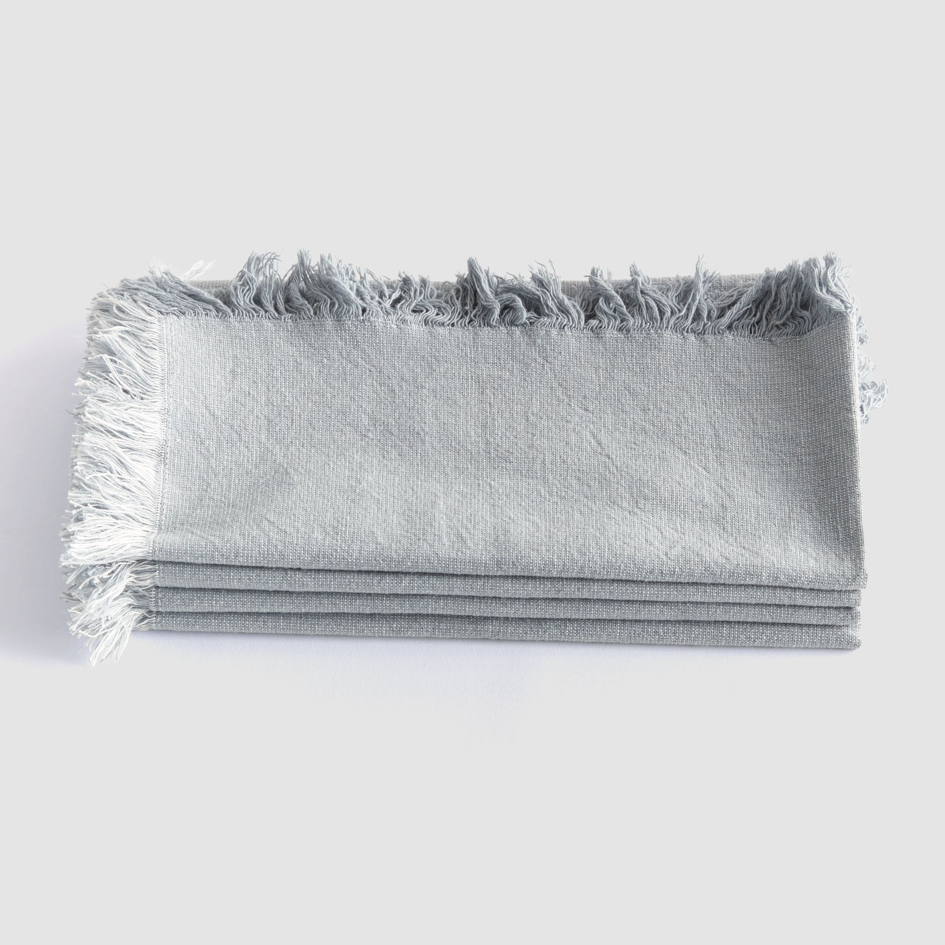 Light blue cotton dinner napkins (set of 4) - stylish home accent (Image3).
