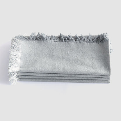 Light blue cotton dinner napkins (set of 4) - stylish home accent (Image3).