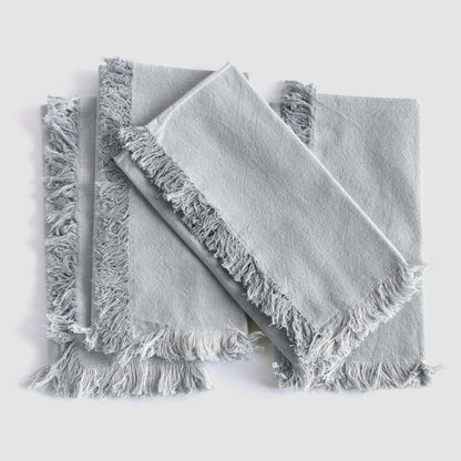 Light blue cotton dinner napkins (set of 4) - stylish home accent (Image4).