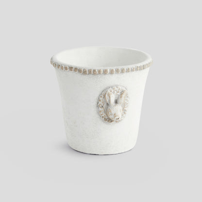 Medium speckled concrete rabbit pot - stylish home accent (Image1).